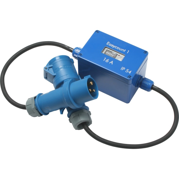 KWh mäter 1-fas 16A på kabel 230V 16A