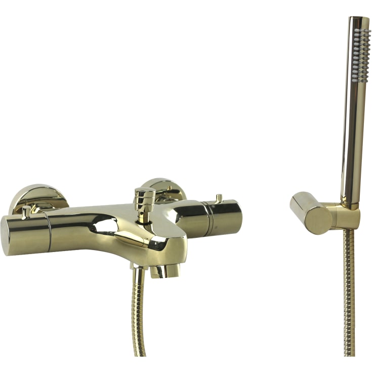 Cassøe badekarbatteri, polert messing