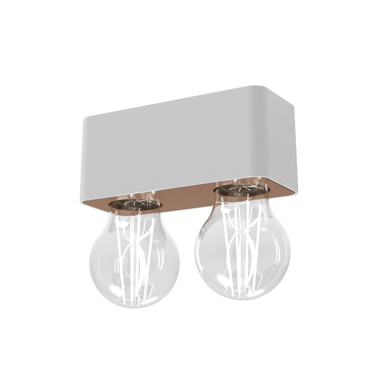 Tupaq SD Vägg/taklampa vit/koppar E27 max 7W LED