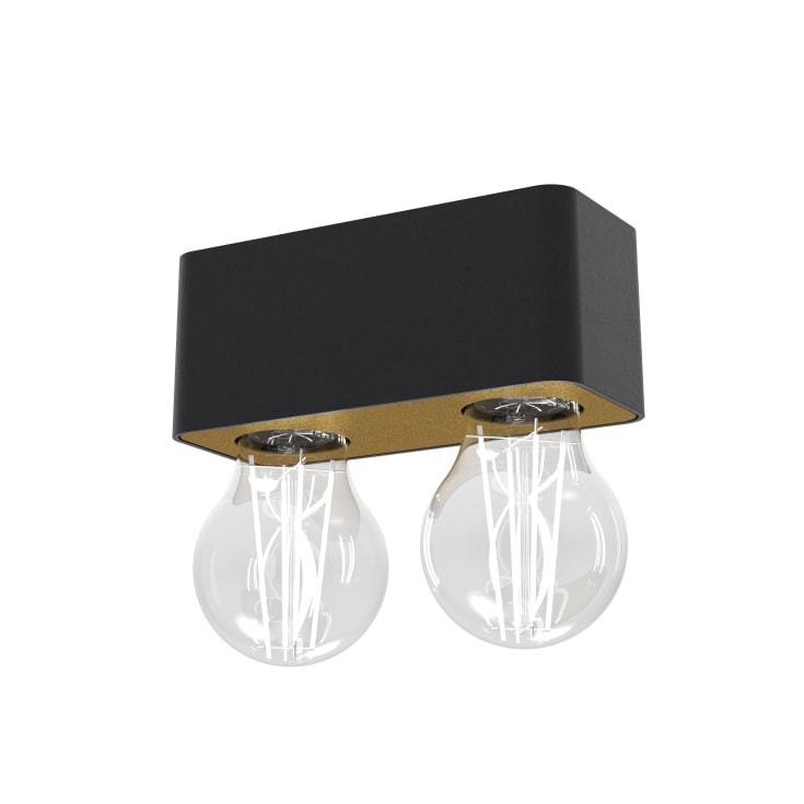 Tupaq SD Væg/loftlampe sort/guld E27 max 7W LED