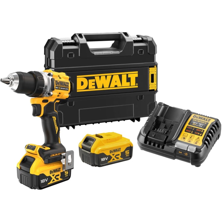 DeWalt 18V XR DCD800P2T-QW skruemaskine, 2 stk. 18V x 5.0 Ah