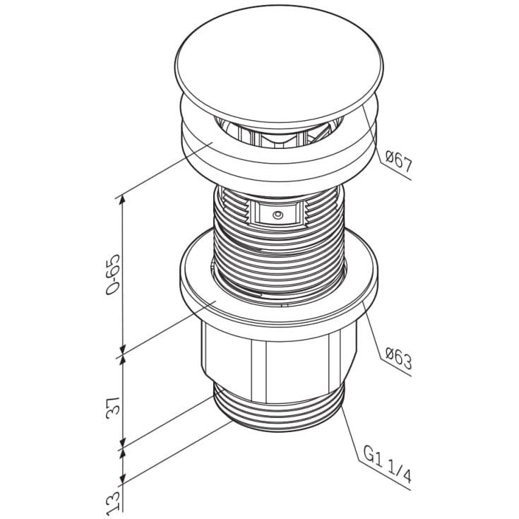 AM.PM bundventil, push-open, krom