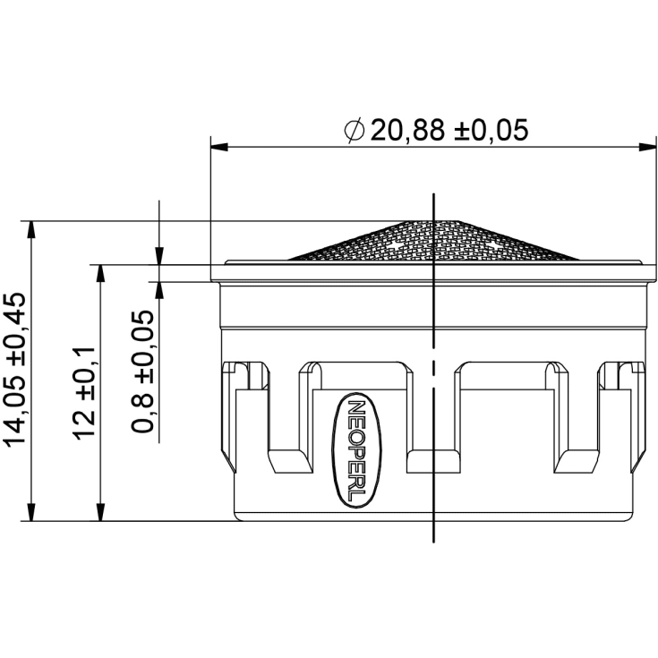 Neoperl Honeycomb luftblander M24, 5,3 liter/min