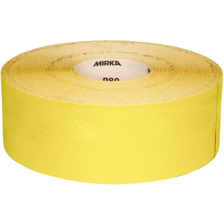 Mirka sandpapir / slibepapir 115 mm x 50 m, gul, K120