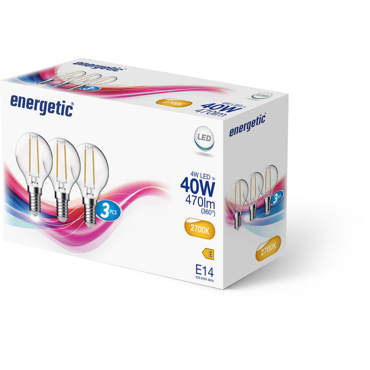 Nordlux E14 kronepære, 4W, 2700K, 3-pak