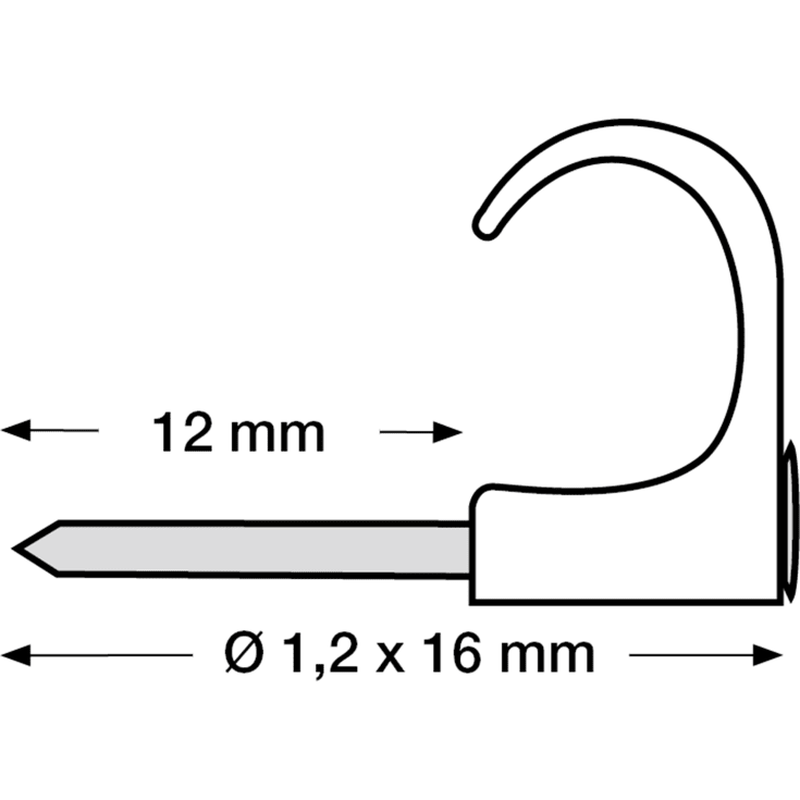 100 stk CLIPS 2X4/16MM-100 NATUR