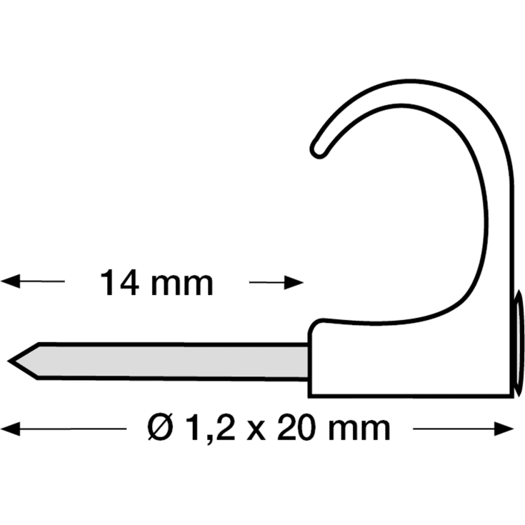 100 stk Clips 4x6/20 mm natur (100)