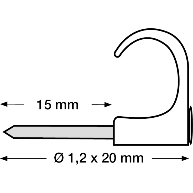 100 stk Clips 3x5/20 mm natur (100)