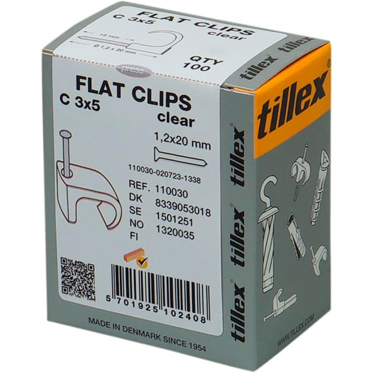 100 stk Clips 3x5/20 mm natur (100)
