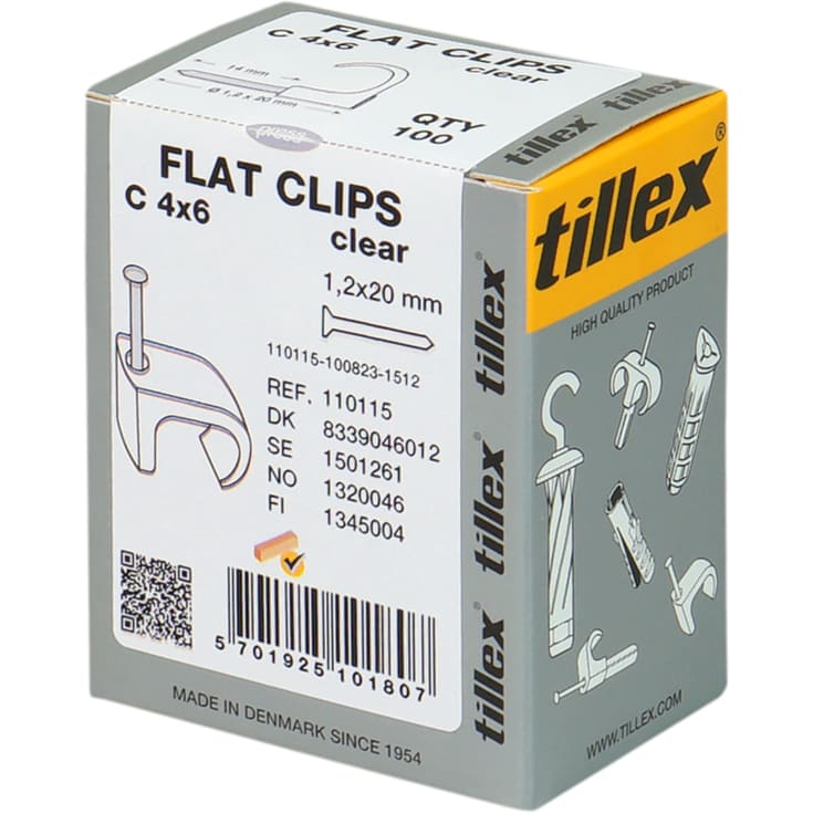 100 stk Clips 4x6/20 mm natur (100)