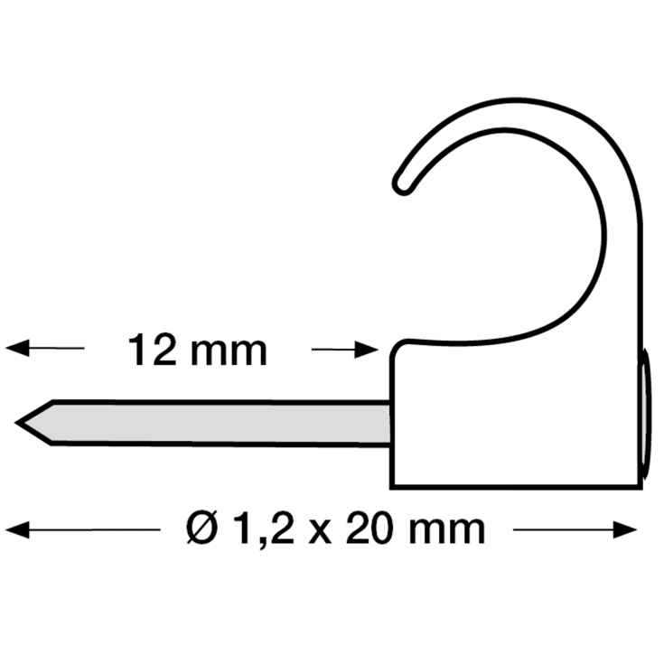 500 stk Clips 5-7/20 mm natur (500)