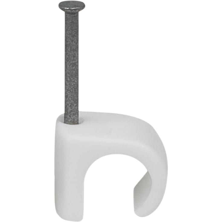 100 stk Tillex kabelclips 10-14/30 mm, rund, hvid