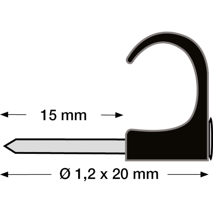 100 stk CLIPS 3X5/20MM-100 SORT
