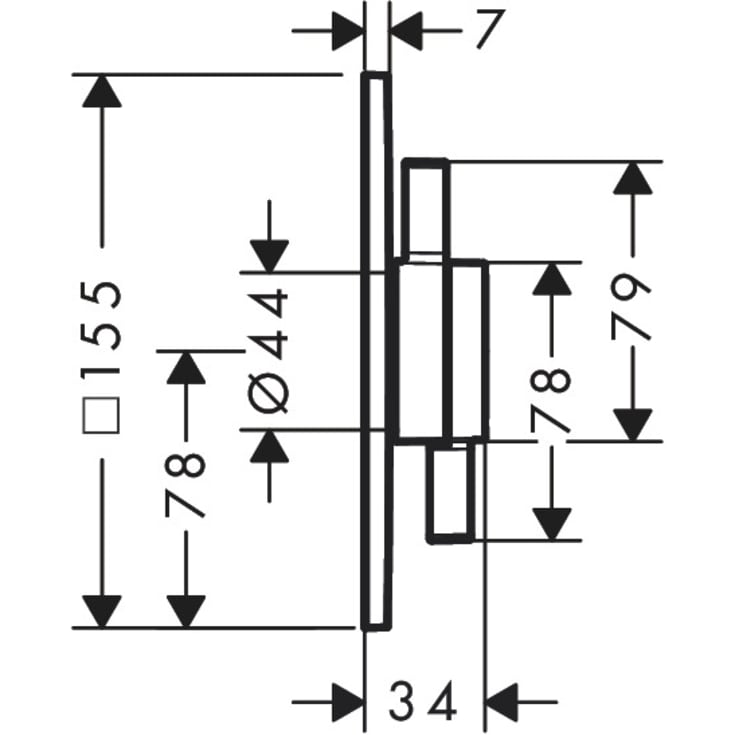 Hansgrohe DuoTurn E brusearmatur, bronze