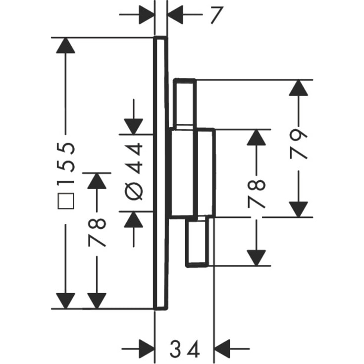 Hansgrohe DuoTurn Q brusearmatur, bronze
