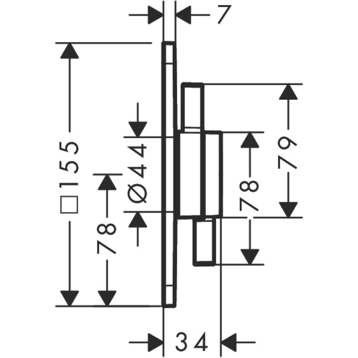 Hansgrohe DuoTurn Q brusearmatur, bronze