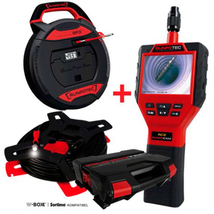 Inspektionskamera sæt RC2, 30 m + GF3 Ø3 mm