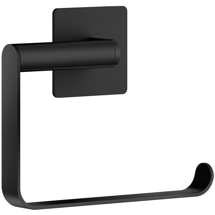 Smedbo toiletpapirholder. Mat sort. Selvklæbende.