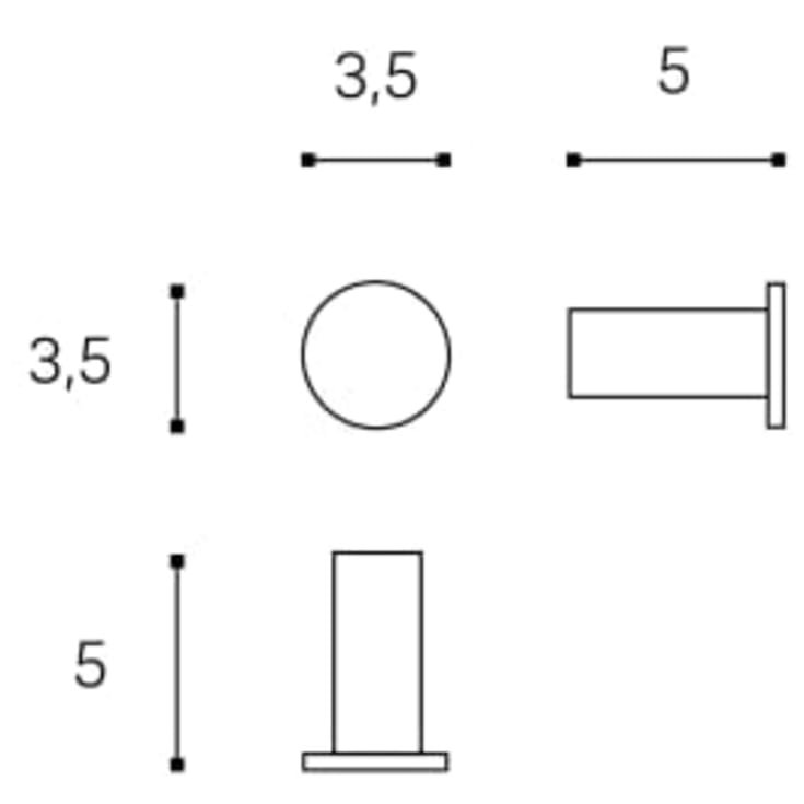 Cosmic Architect håndklædekrog, børstet guld pvd