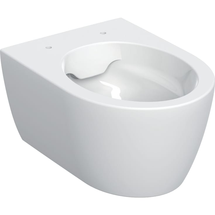 Geberit iCon væghængt toilet, uden skyllekant, rengøringsvenlig, hvid