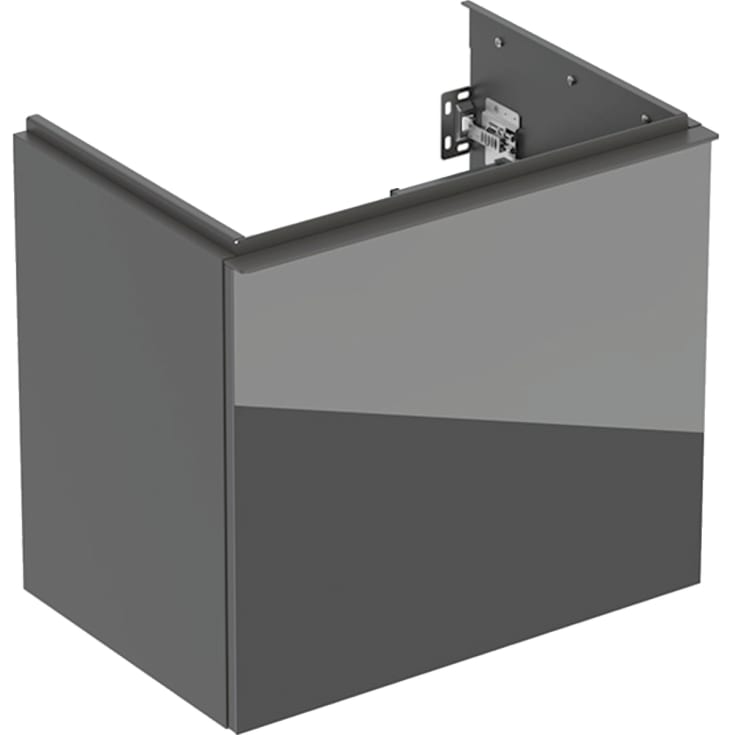 Geberit Acanto tvättställsunderskåp, 59,2x41,5 cm, grått glas