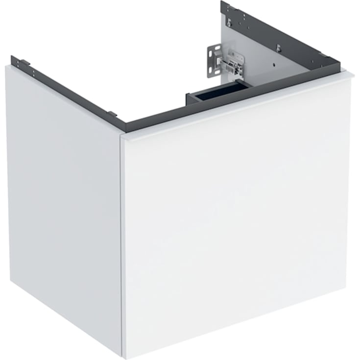Geberit Acanto tvättställsunderskåp, 59,2x47,5 cm, vit högglans