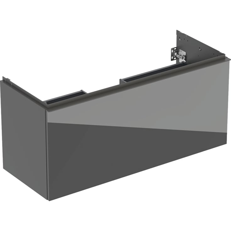Geberit Acanto underskab, 118,4x47,5 cm, grå glas