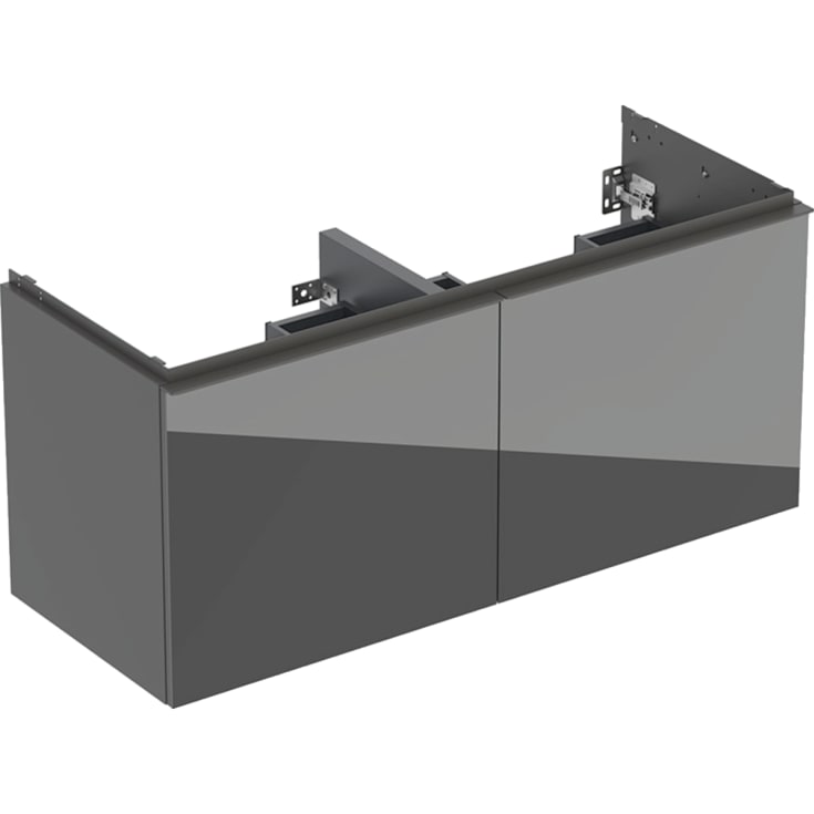 Geberit Acanto tvättställsunderskåp, 118,4x47,5 cm, grått glas