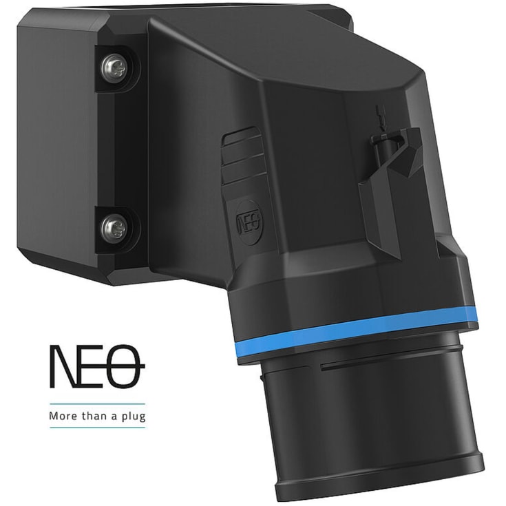 10 st CEE Vägguttag NEO 16A 3P, 6H, blå, 230V, på bas, skruv