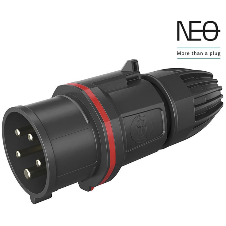 CEE Plug Neo 16A 5P 400V rød, 6H med skrueterminal, IP54