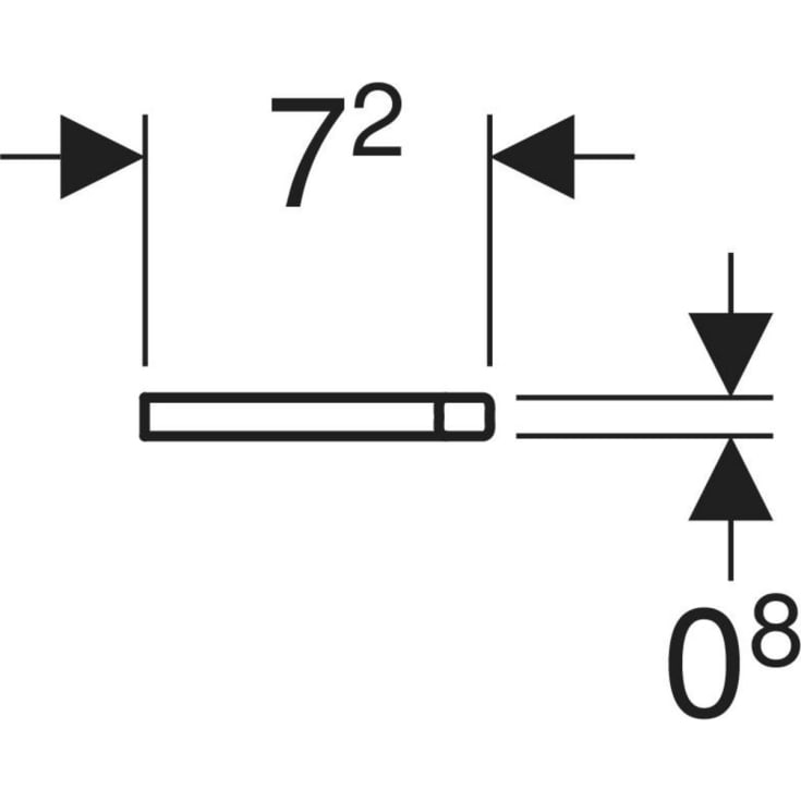 Geberit Acanto håndklestang for underskap, 40 cm, matt sort