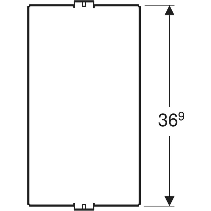 Geberit Acanto hylde, 19,8x36,9 cm