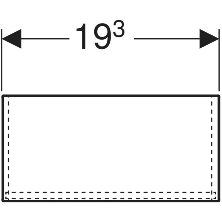 Geberit Acanto förvaringslåda, 19,3x11,6 cm, bambu