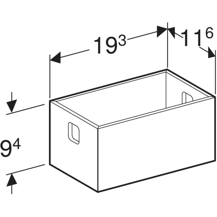 Geberit Acanto opbevaringskasse, 19,3x11,6 cm, bambus