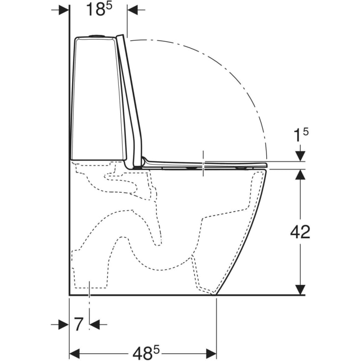 Ifö Spira Art 2.0 toilet, uden skyllekant, rengøringsvenlig, hvid