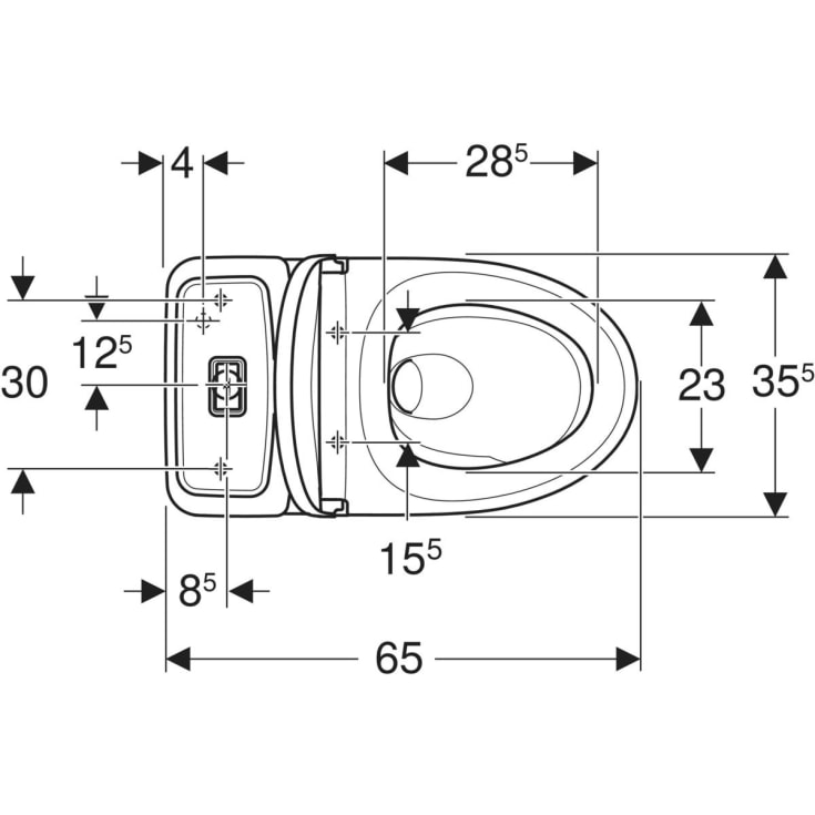 Ifö Spira Art 2.0 toilet, uden skyllekant, rengøringsvenlig, hvid