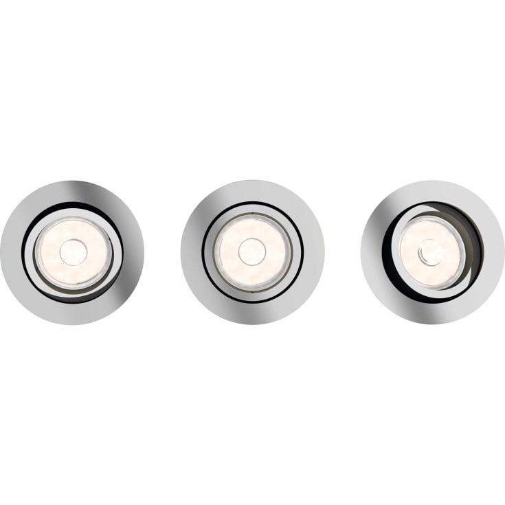 Philips myLiving Donegal downlight, krom, 3-pak