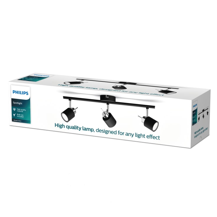 Philips myLiving Meranti spotter i tak, svart