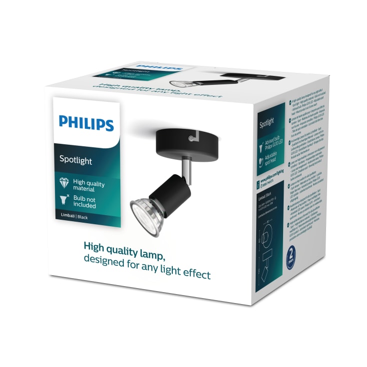 Philips myLiving Limbali spotter i tak, svart