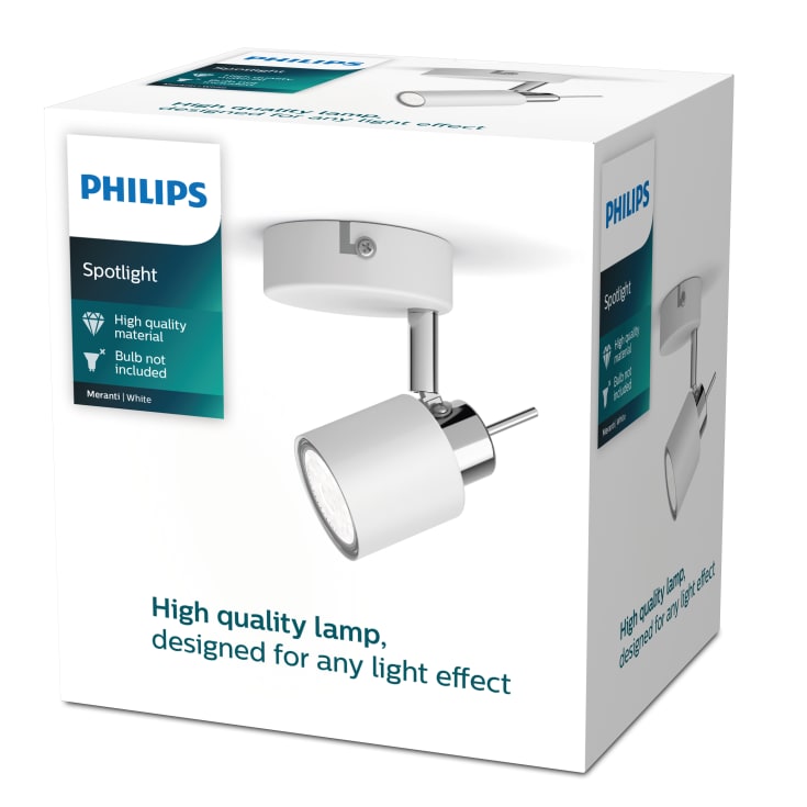 Philips myLiving Meranti spotter i tak, hvit