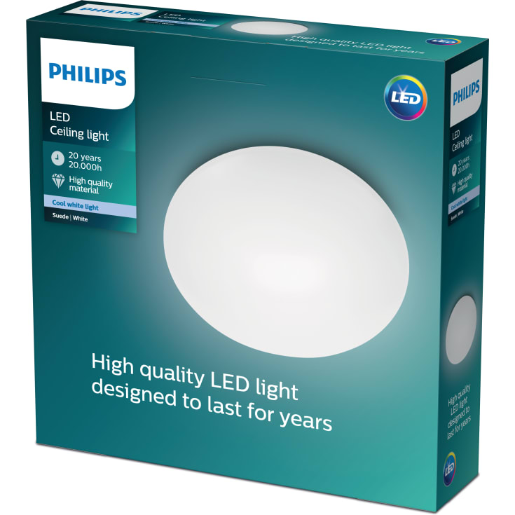 Philips myLiving Suede vägg- och taklampa, Ø32 cm