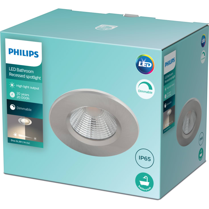 Philips myBathroom Dive downlight, krom