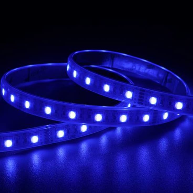 Ansell Lighting E-Cell udendørs LED strip, farvet + hvidt lys, 4000K, 315lm, 50 meter