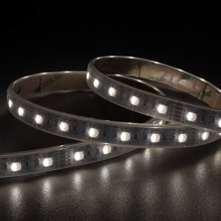 Ansell Lighting E-Cell udendørs LED strip, farvet + hvidt lys, 4000K, 315lm, 5 meter