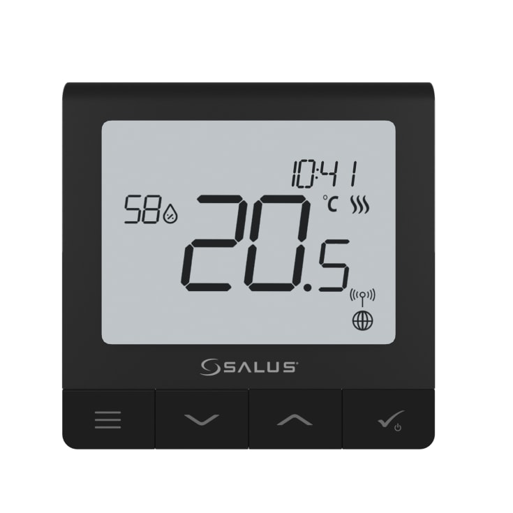 Salus SQ610BRF trådløs romtermostat, svart
