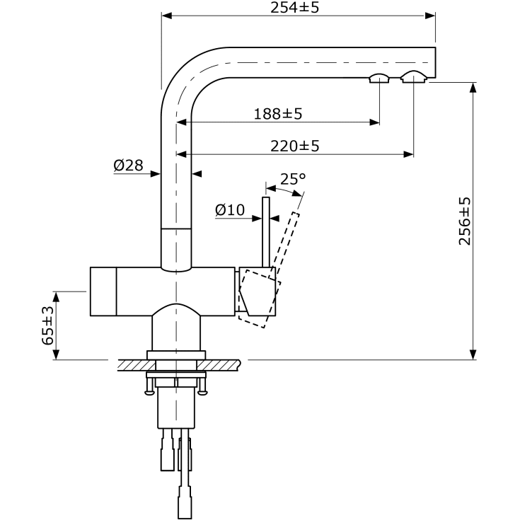 Skanitek Filaq køkkenarmatur, filtreret vand, stål