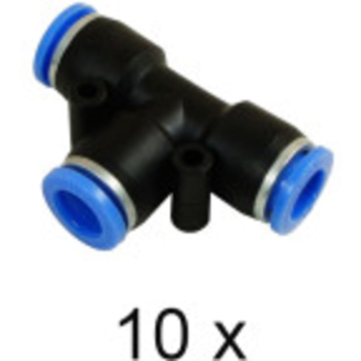Push-In T-3X12mm. Hun/Hun/Hun. Pakke med 10 stk.