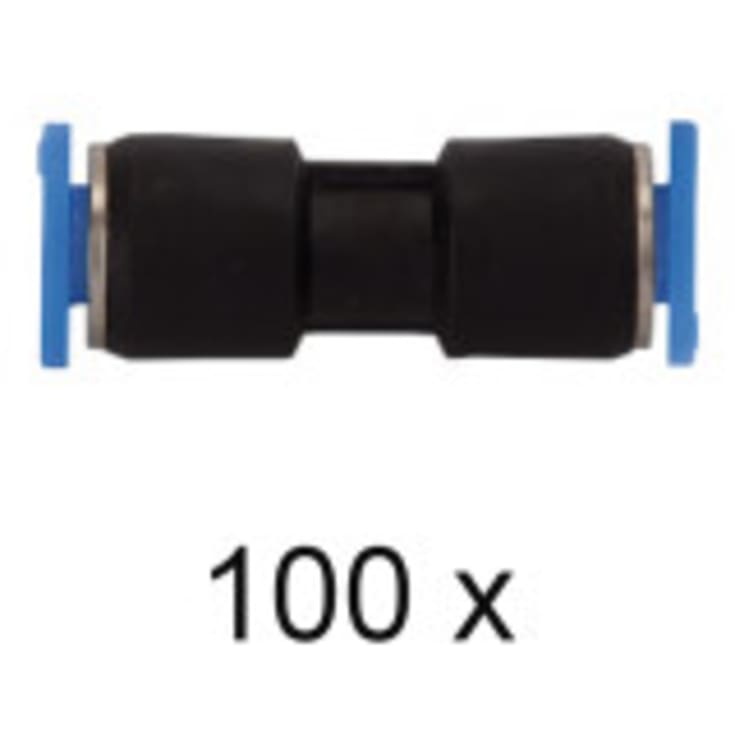 Push-In samler 12mm. Hun/Hun. Pakke med 100 stk.