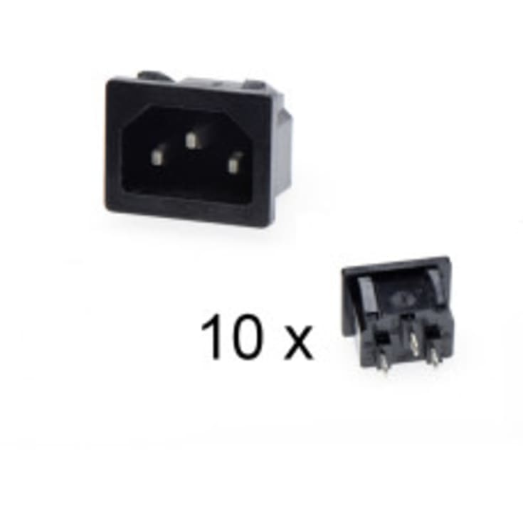 Panel Socket til Iec stik. Pakke med 10 stk.