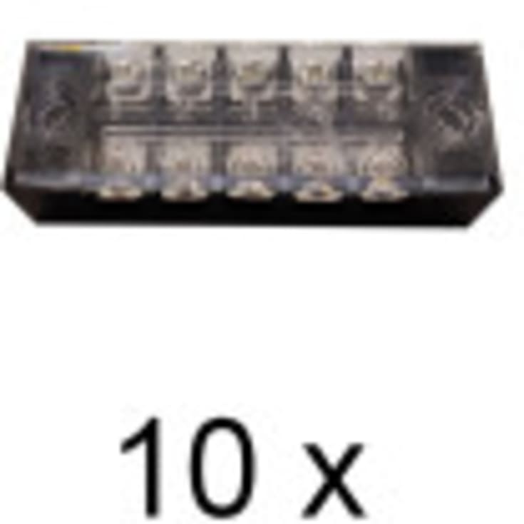 Terminalblokk, 5 utganger. Pakke med 10 stk.